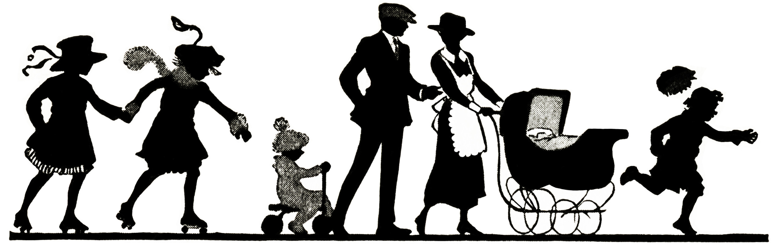 clip art silhouette family - photo #32