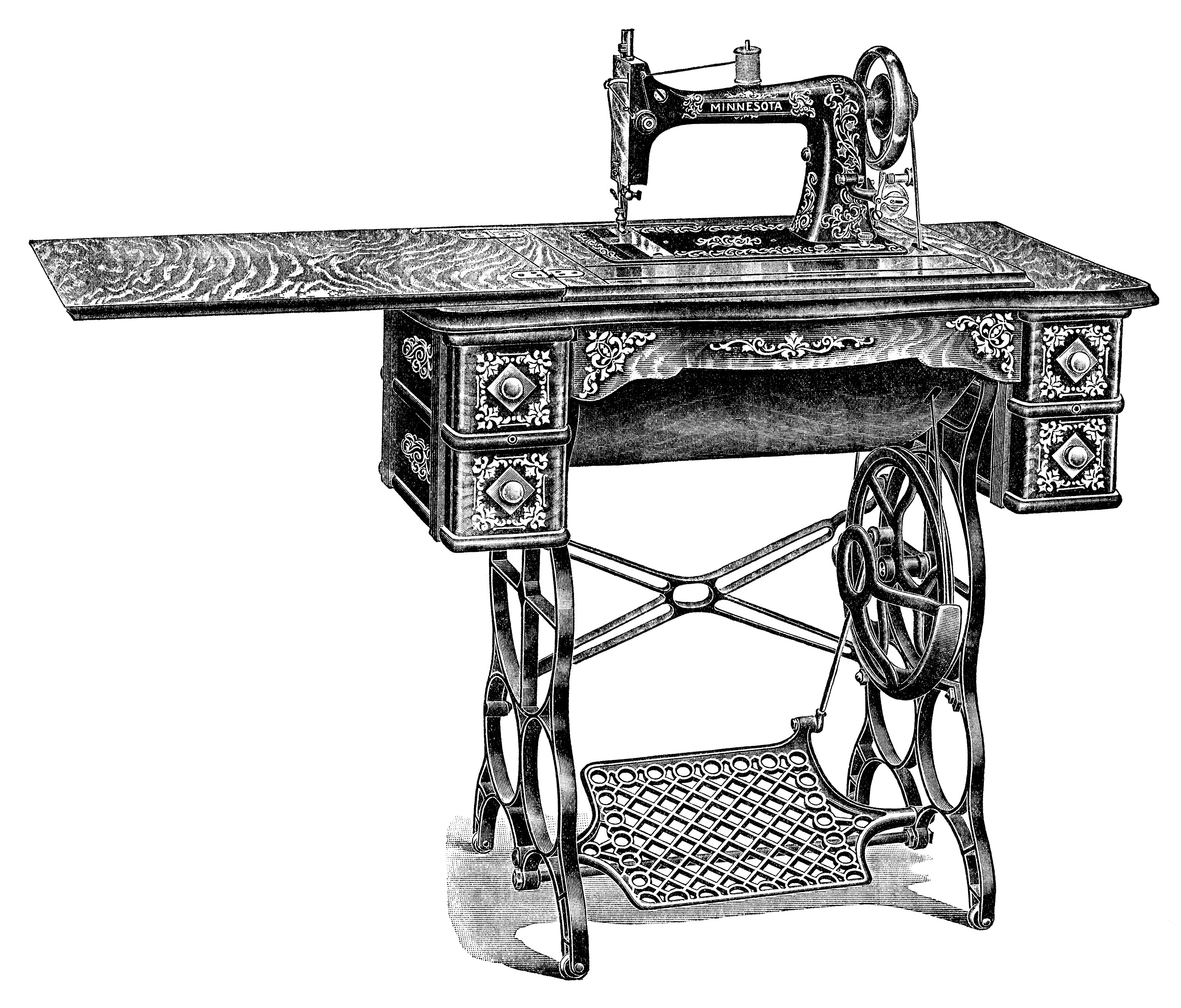 clipart vintage sewing machine - photo #15