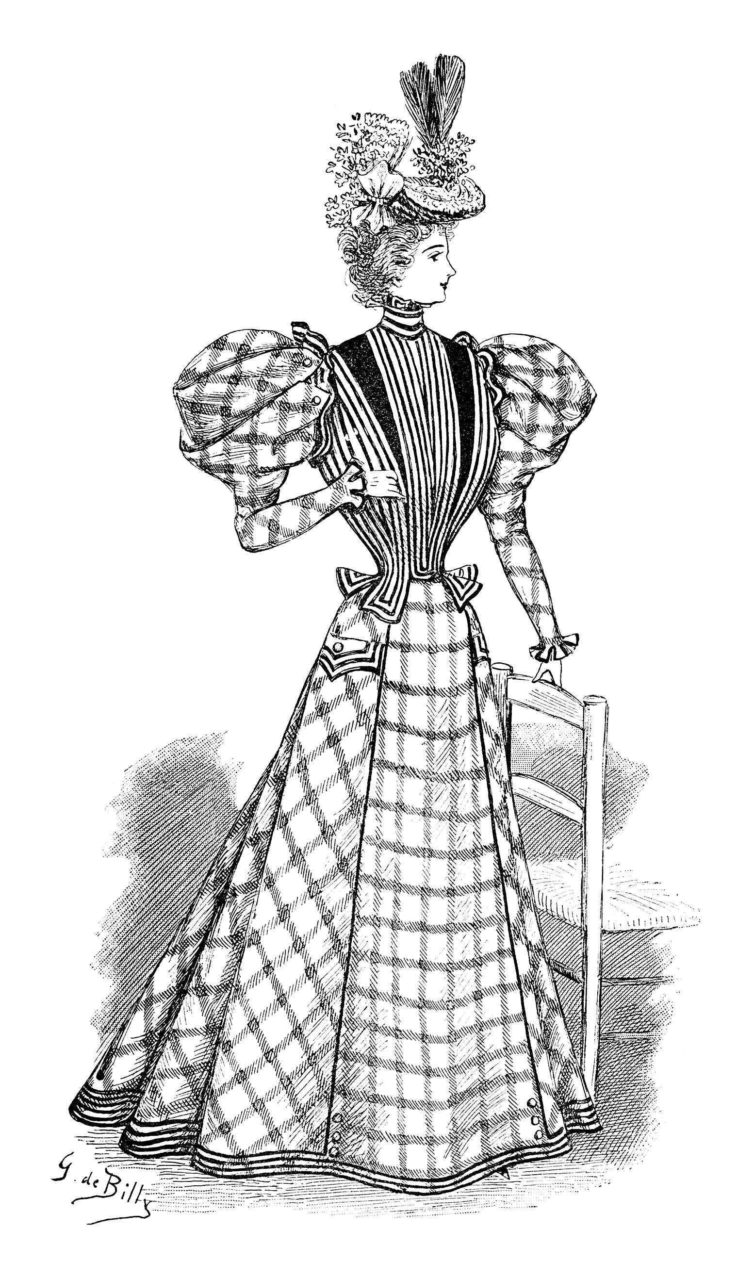 French Victorian Lady ~ Free Clip Art | Old Design Shop Blog