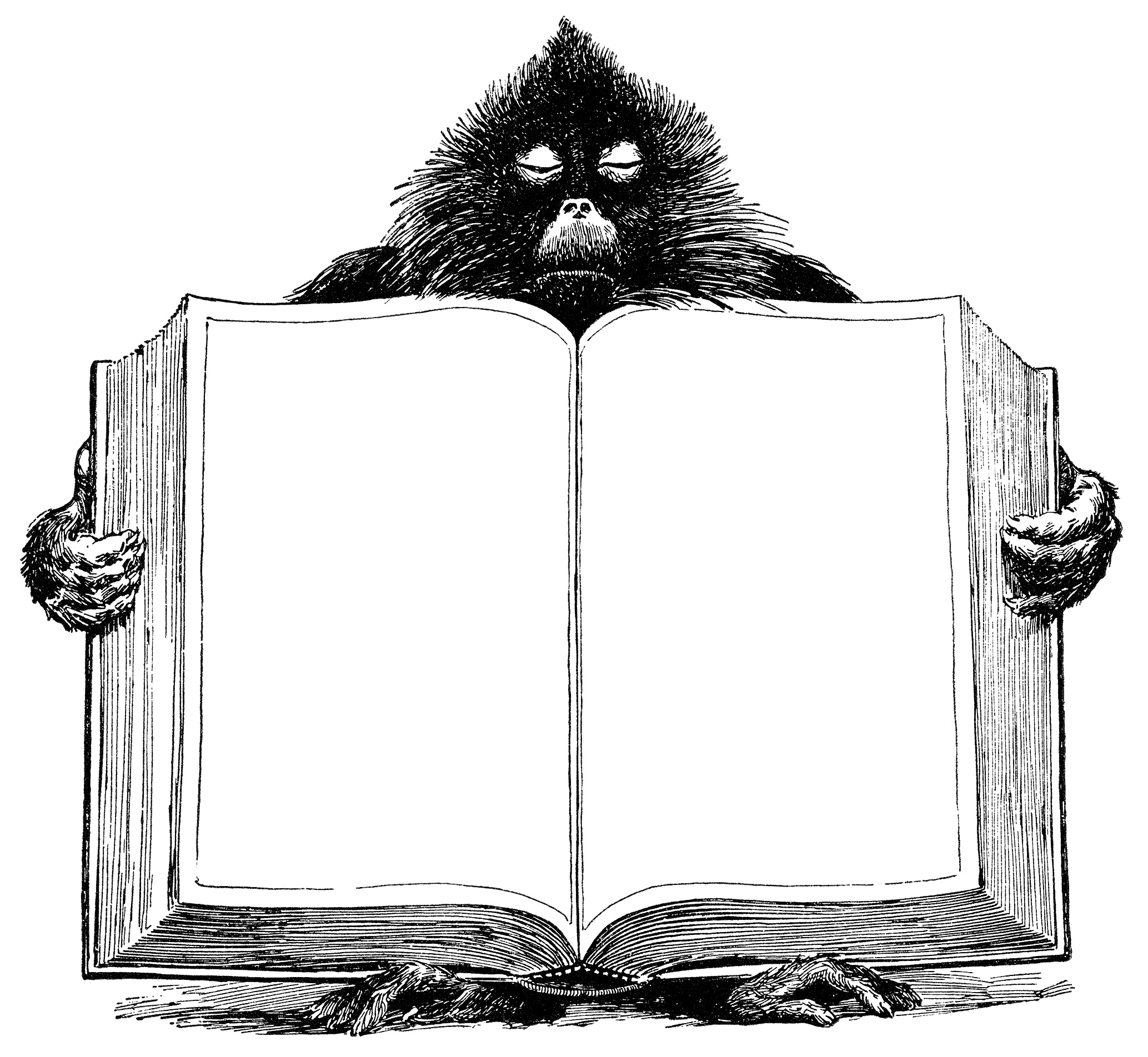 open book clipart black and white - photo #44