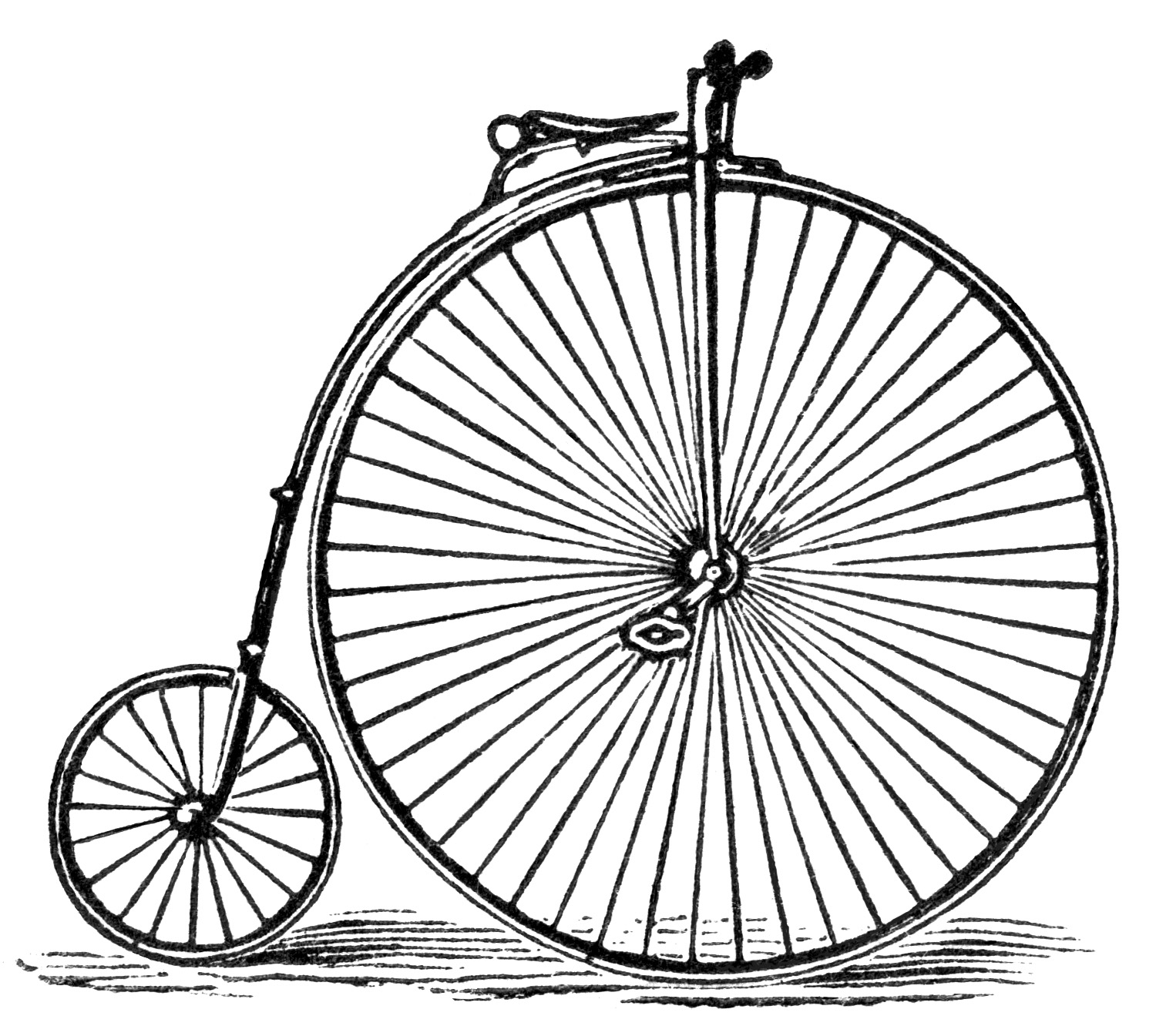 bicycle clipart black and white - photo #18