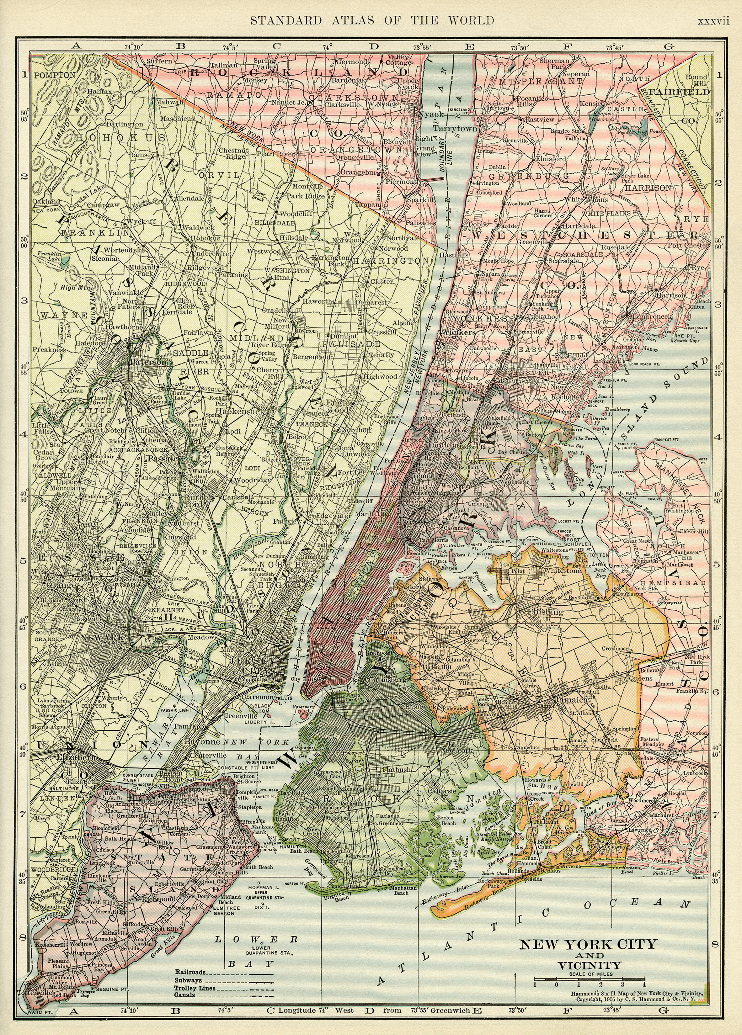 Vintage New York Map 92