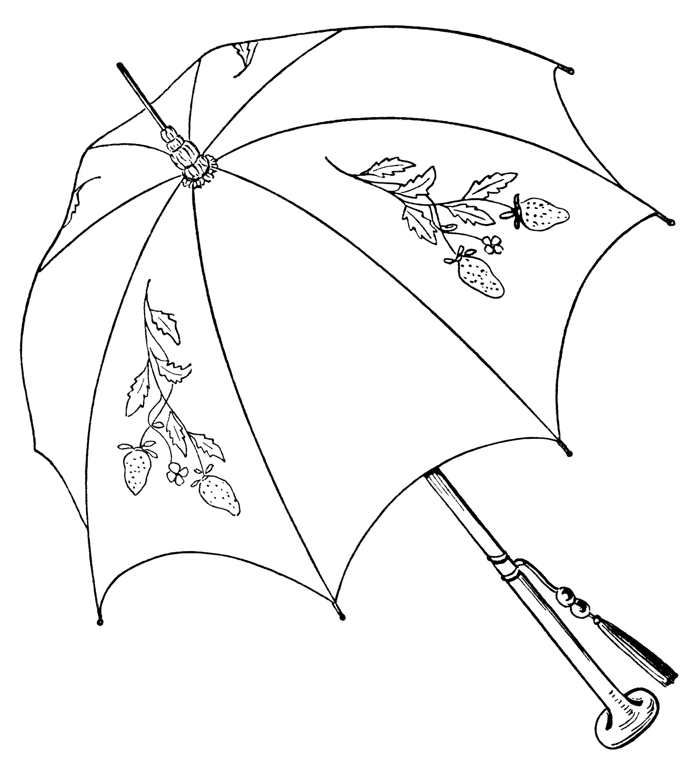 clipart umbrella black and white - photo #41