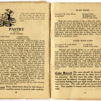 Vintage Recipes Open Cookbook Pages
