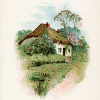 Thatched Roof Cottage in the Country