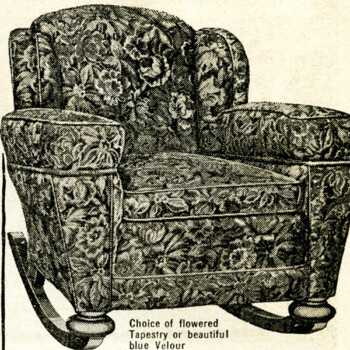 Free vintage rocking chair magazine ad clip art