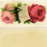 Free vintage clip art Victorian calling card roses