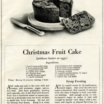 Vintage Christmas Fruit Cake Recipe