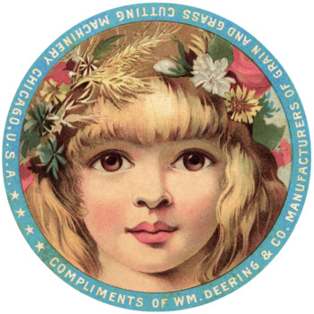 Blonde Girl Wm Deering Victorian Card