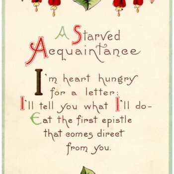 A Starved Acquaintance Vintage Card