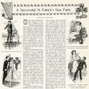 free vintage book page digital St Patricks Day