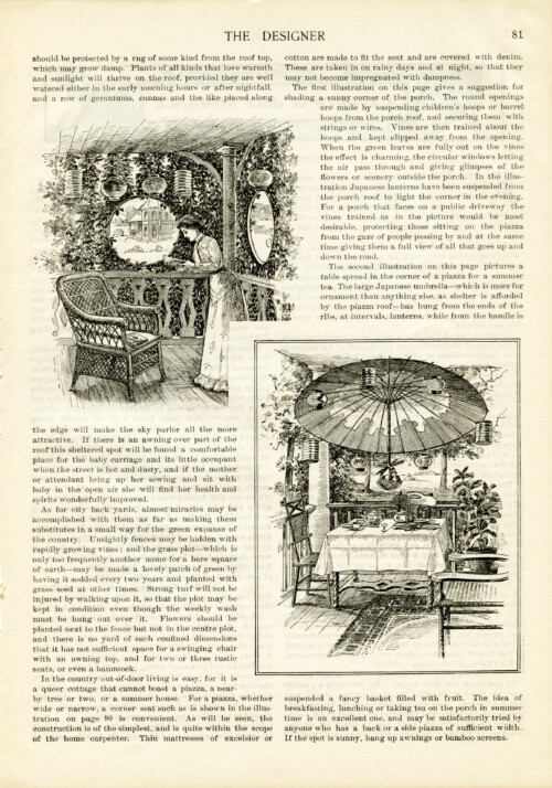 vintage outdoor living book page