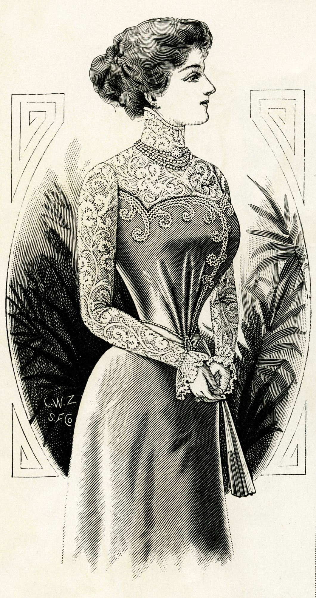 victorian woman drawing