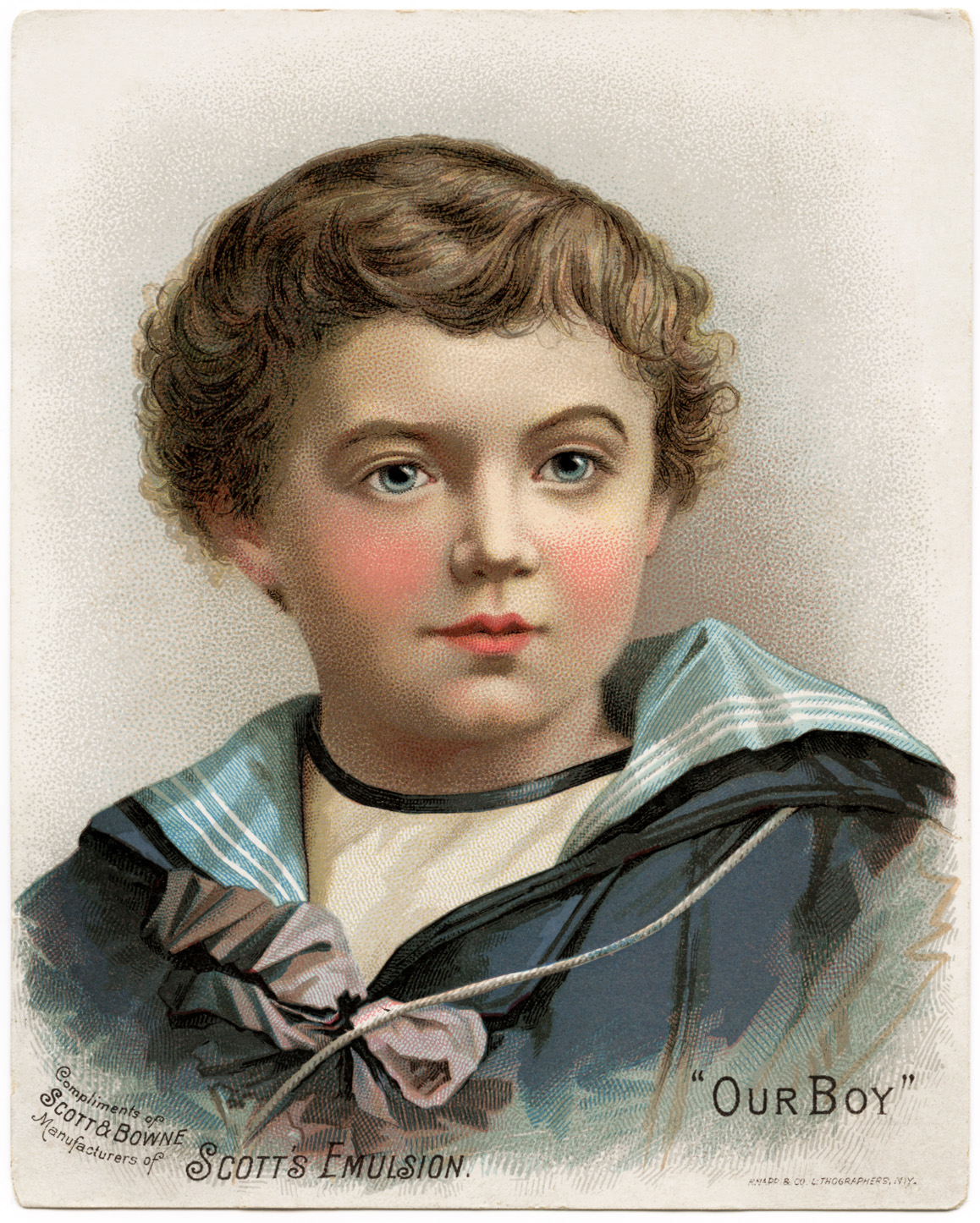 our boy scotts emulsion, vintage trading card, victorian ad card, free vintage image, free printable, free victorian clipart, vintage ephemera digital download, public domain image for graphic design, vintage image for scrapbooking, victorian card