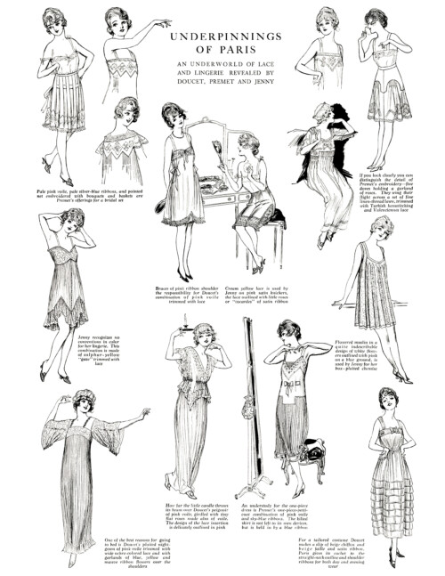 free digital collage sheet, underpinnings of paris 1917, vintage fashion 1917, the delineator page, free digital download, free printable vintage image, free vintage clipart, black and white digital collage sheet, lingerie and lace collage sheet, victorian lady, vintage fashion illustrated