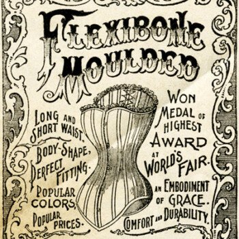 free vintage image flexibone Victorian corset ad