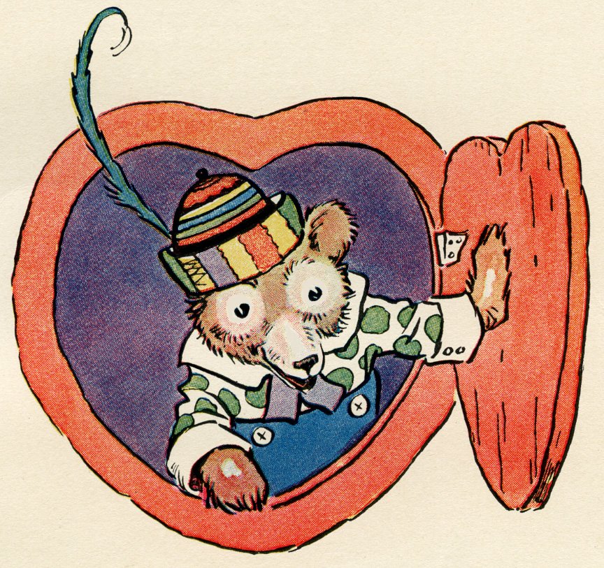 little brown bear picture, free vintage image, free printable, vintage storybook bear, digital image for graphic design, copyright free vintage image, stroybook page, johnny gruelle illustration, antique clipart