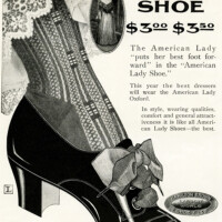 Free vintage clip art Victorian ladies shoe magazine advertisement