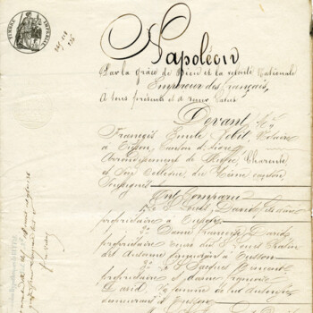 Free vintage clip art French sale document Napoleon