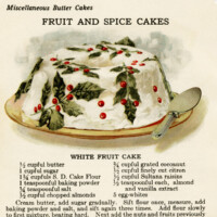 free vintage illustrated fruit cake recipe