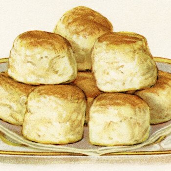 free vintage image, baking powder biscuit image, biscuits on plate, free vintage clipart food, free digital food image for graphic design, free printabe food, food image for crafts, buns on platter