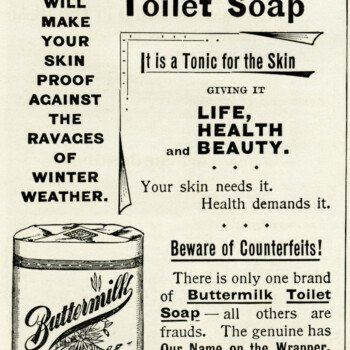 buttermilk toilet soap vintage advertisement, free vintage clipart, vintage advertising image, vintage beauty ad, vintage ephemera, digital clipart for graphic design, free digital image for crafts