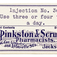 Free vintage clip art pinkston scruggs pharmacy medicine label