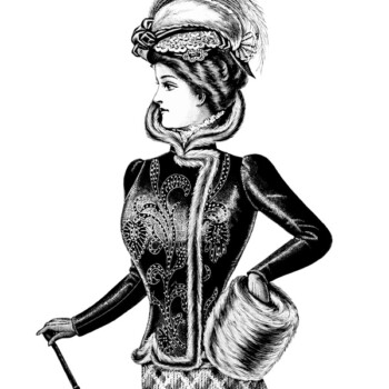Victorian lady free printable clip art