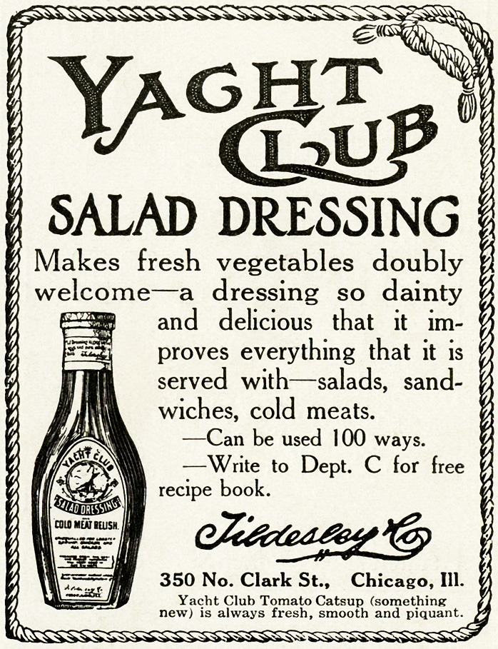 free vintage image, free vintage ad, yacht club salad dressing, vintage advertisement, old magazine ad, vintage clipart ad, old fashioned advertising