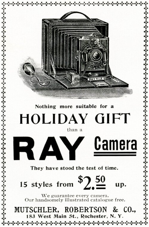 ray camera advertisement, vintage clipart camera, free vintage image, vintage advertisement camera, antique camera, free printable holiday gift, antique magazine advertising 