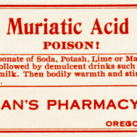 free vintage poison label muriatic acid fuhrmans pharmacy