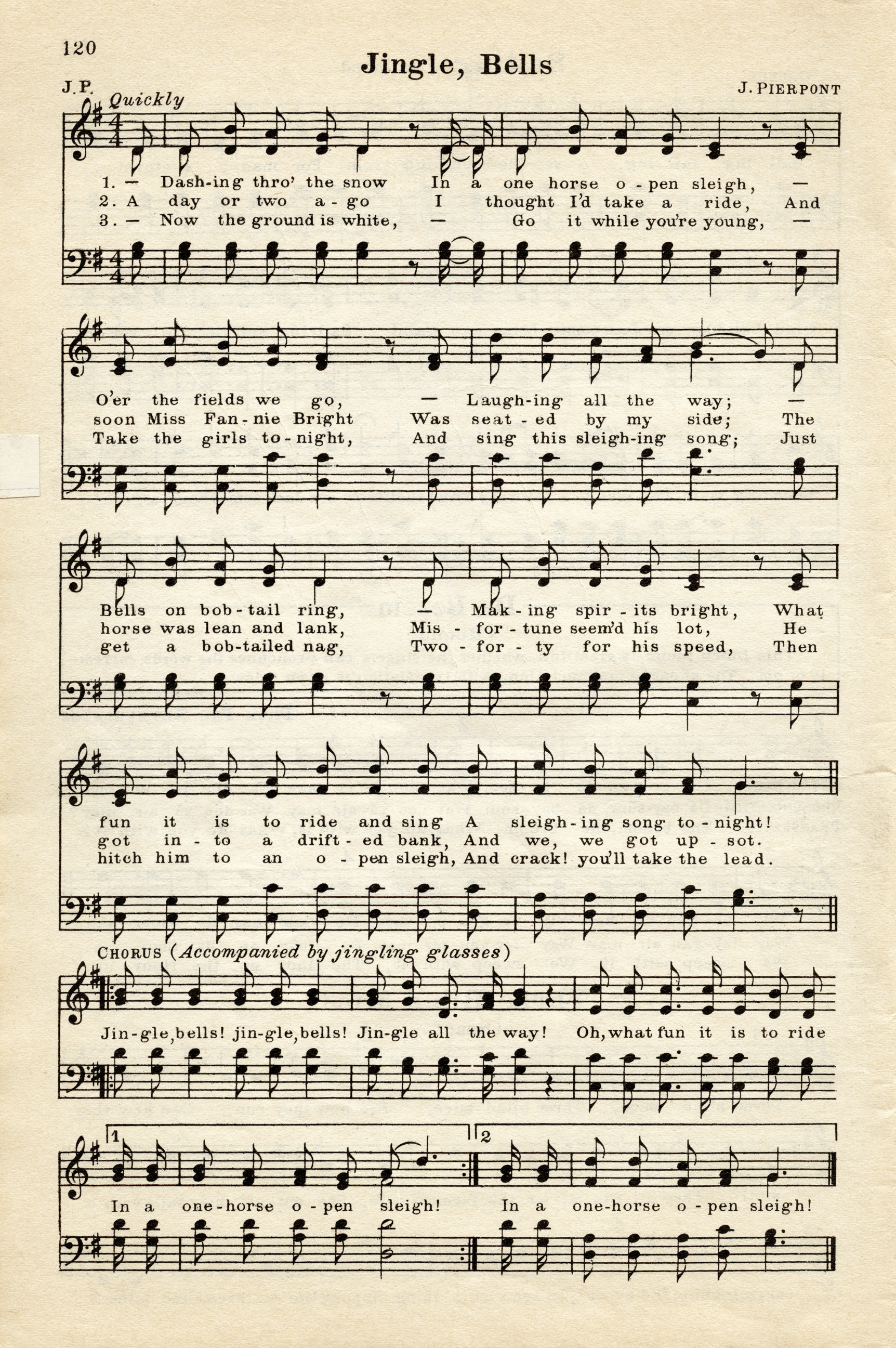 old christmas sheet music