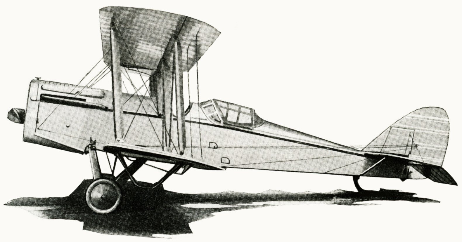 free vintage image, vintage airplane clip art, old fashioned airplane, antique plane illustration, biplane clip art