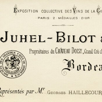 Free vintage clip art French Juhel Bilot Bordeaux business card