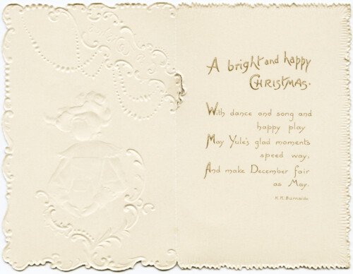 Free printable Victorian girl Christmas card clip art
