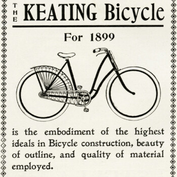 Free vintage clip art Keating bicycle 1899 magazine advertisement