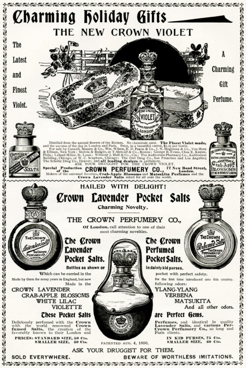 Free vintage clip art Crown Perfumery magazine advertisement