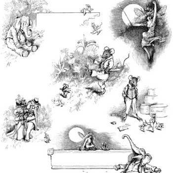 vintage storybook clip art illustration