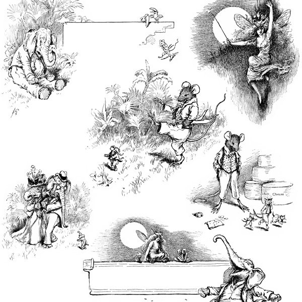 vintage storybook clip art illustration