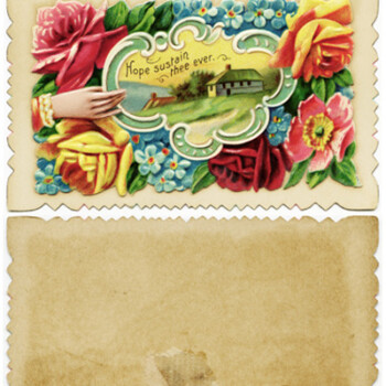 free Victorian calling card clip art roses