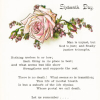 Free vintage clip art poem and pink rose
