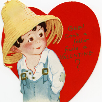 vintage valentine, country boy clipart, old fashioned valentine graphic