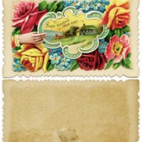 free Victorian calling card clip art roses