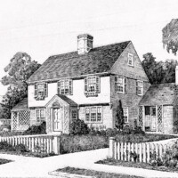 vintage house free clip art black and white