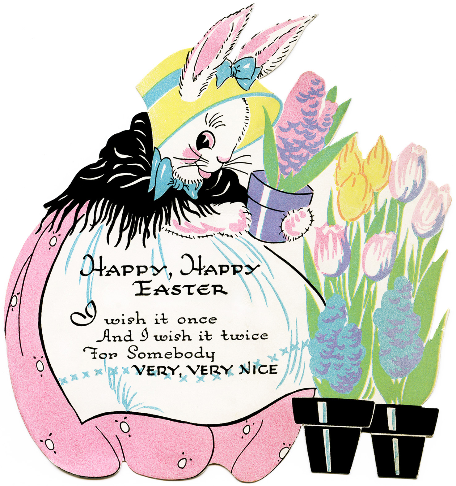 vintage easter bunny clipart