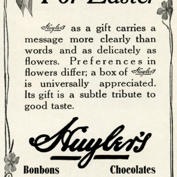 huylers chocolate, vintage advertisement, antique magazine ad, easter chocolate clipart