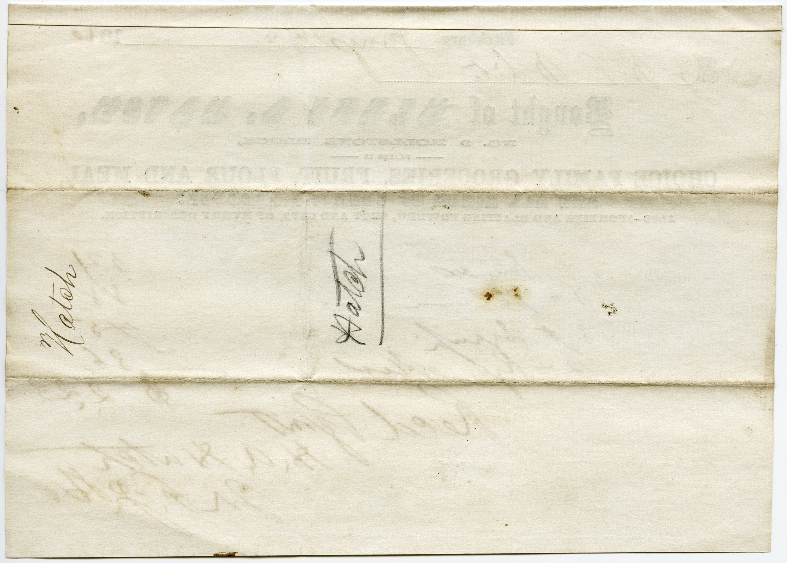 free vintage image 1860 grocery receipt old design shop blog