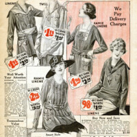 vintage catalogue page, antique digital graphics, 1920 fashion image, old fashioned clothing illustration, chicago mail order co
