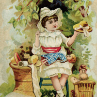 vintage sewing ad card