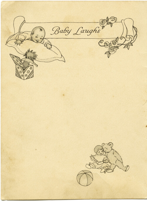 Free printable vintage baby book page digital